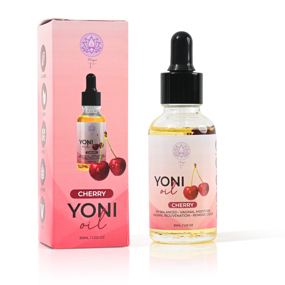 Yoni Oil for Feminine Care | Hydrating Wellness Oil Cherry