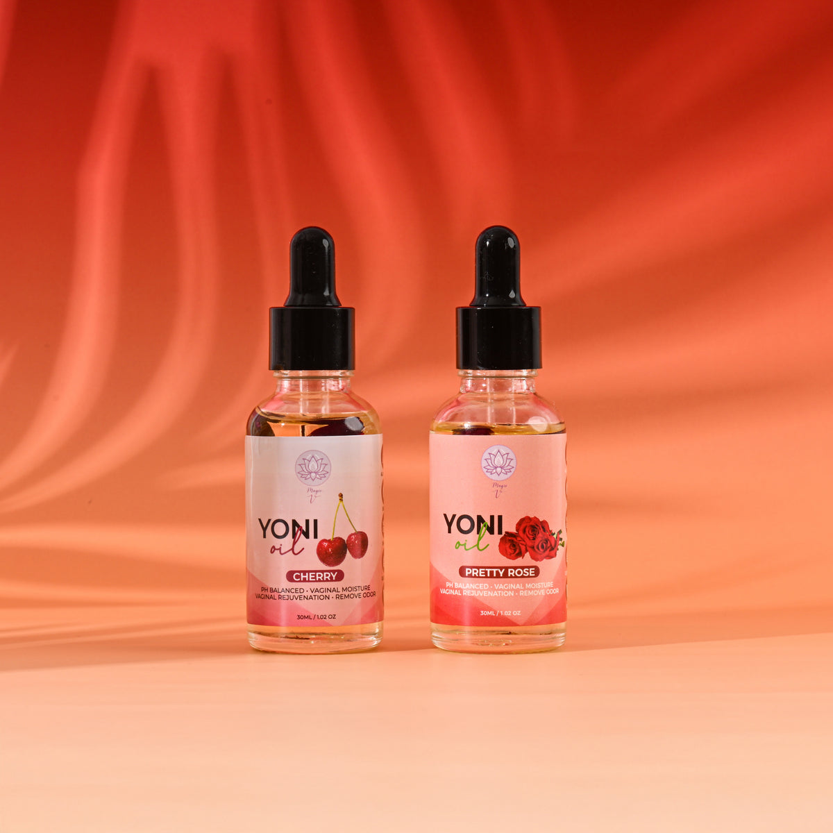 Floral & Flirty Bundle – Rose & Cherry Yoni Oils for Feminine Care