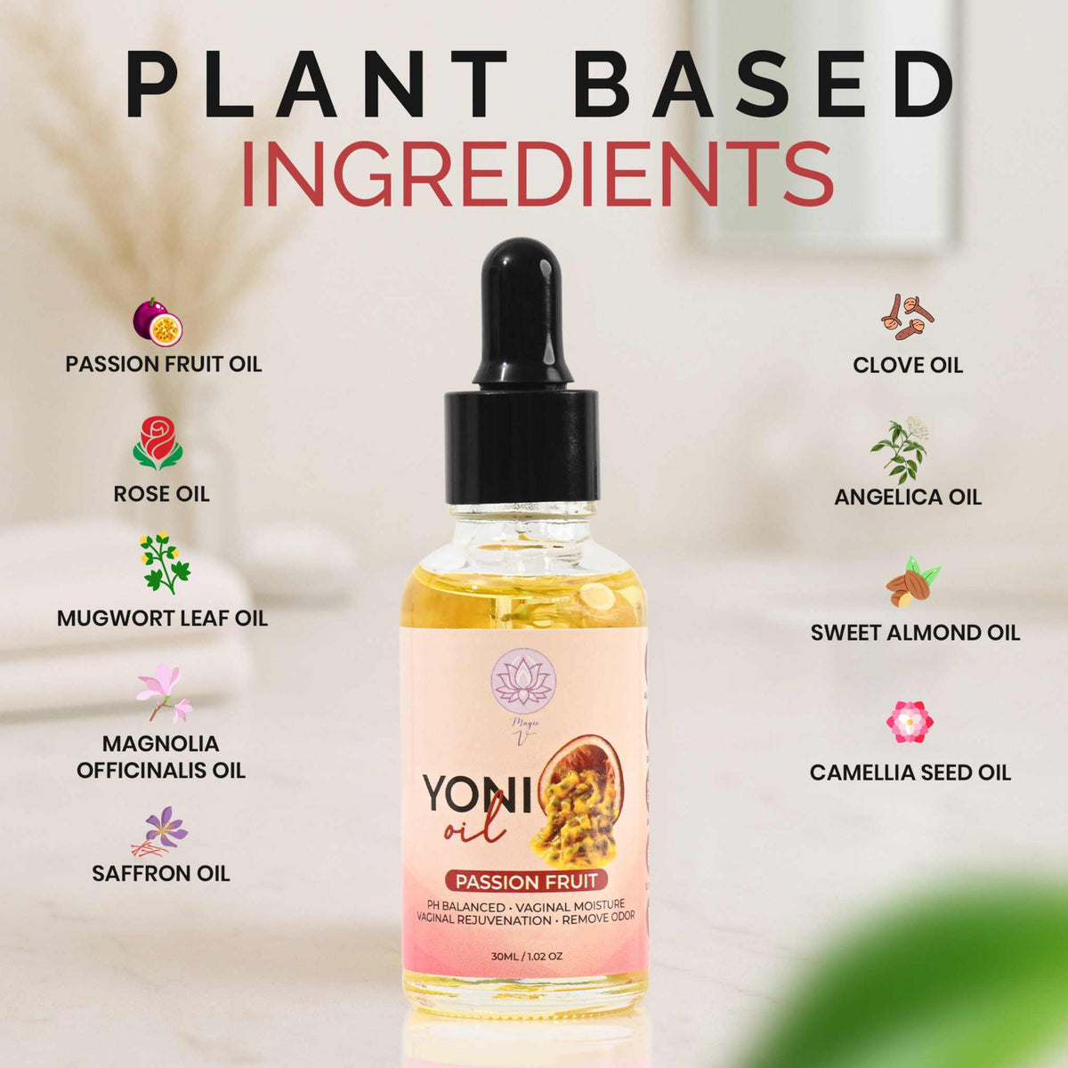 Yoni Oil for Feminine Care | Hydrating Wellness Oil Passion Fruit
