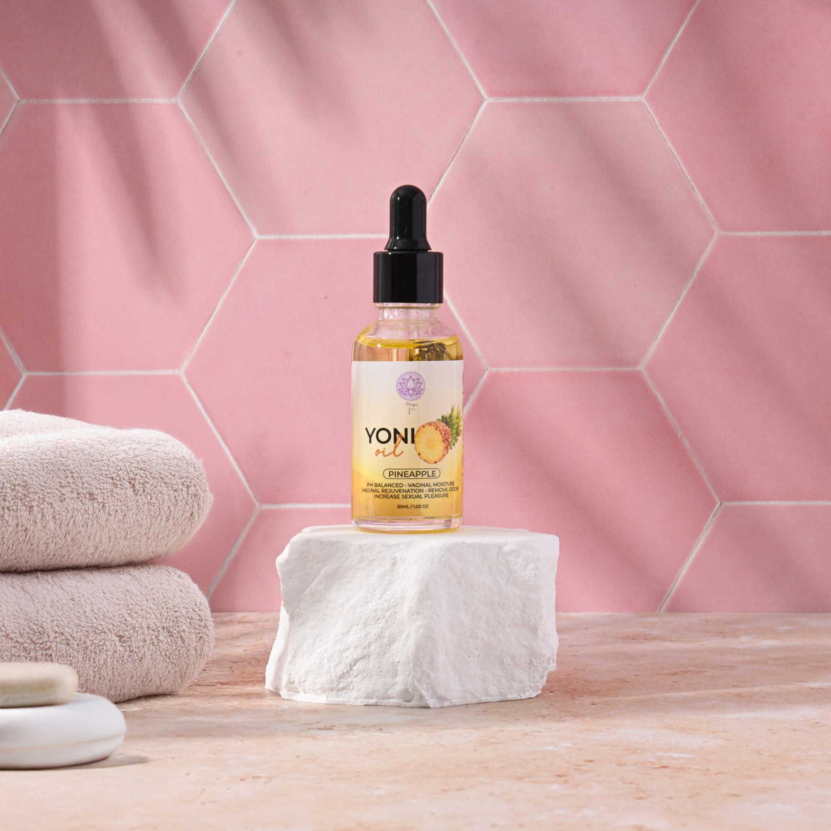 Hydrating pineapple yoni oil for feminine care and intimate wellness