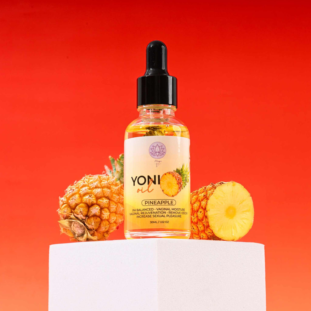 Pineapple yoni oil for hydrating feminine care and intimate wellness